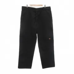 ディッキーズ Dickies LOOSE FIT ダブルニー ワークパンツ ストレート ロゴ 黒 ブラック 85283 /AE