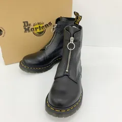 Dr.Martens ドクターマーチン ブーツ シューズ 1460 PASCAL パスカル フロントジップ 箱付き 新品同様 男女兼用 UK7 ブラック 靴 DF17927■