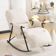 ロッキングチェア ベージュ×ブラウン 訳あり品 写真をご確認 - メルカリ