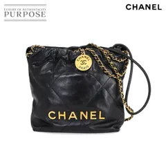 新品同様 シャネル CHANEL 22 ミニ 2way チェーン ハンド ショルダー バッグ レザー ブラック AS3980 CHANEL 22 Mini Bag 90309879