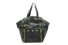 イヴサンローラン リヴゴーシュ ダウンタウン ショルダー ハンドバッグ トート 175884 YSL レザー 茶 ブラウン Yves Saint Laurent 4845h