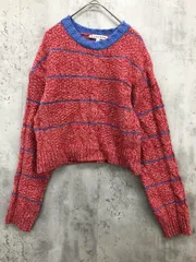 ALEXACHUNG アレクサチャン ケーブル編み ショート丈 長袖 ニット セーター sizeXS/レッド ◆■◎レディース