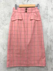 31 Sons de mode トランテアンソンドゥモード チェック フェイク ポケット タイト スカート size36/ピンク ◇■ レディース
