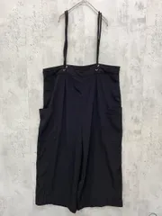 antiqua アンティカ AO-00076 ビックポケット ワイド サロペット オーバーオール sizeF/黒 ■■ レディース