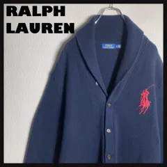 【美品】RALPH LAUREN ショールニット カーディガン ビッグポニー L