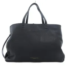 ジャンニキャリーニ GIANNI CHIARINI ハンドバッグ トート ショルダー 2way コンパートメント レザー ブラック /UO