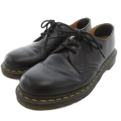 ドクターマーチン DR.MARTENS 3ホールシューズ スムースレザー イエローステッチ UK8 黒 ブラック 10085 /UO