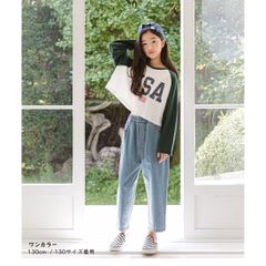 MINIROI USA 프린트 론 T 긴 소매 T 셔츠 자르기 길이 탑스 키즈 소녀 걸스 캐주얼 올 시즌 한국 어린이 옷 120cm 130cm 140cm 150cm