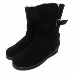 パラマウント PARAMOUNT 美品 ショートブーツ スエード 裏ボア ビブラムソール 黒 ブラック /AE