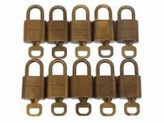 10点セット ルイ ヴィトン カデナ パドロック 南京錠 ゴールド 鍵付き 鍵 カギ メタル LV  LOUIS VUITTON