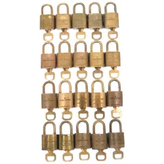 20点セット ルイ ヴィトン カデナ パドロック 南京錠 ゴールド 鍵付き 鍵 カギ メタル LV K006 LOUIS VUITTON