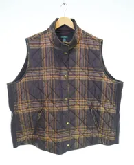 ラルフローレン RalphLauren キルティング チェック柄 ベスト ベスト ブラウン 3X 103LT-169