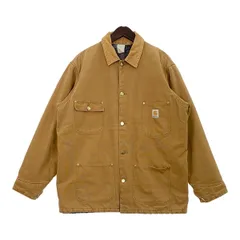 Carhartt カーハート ミシガン チョアコート カバーオール ジャケット ブルゾン ダック地 古着 メンズ L相当 ブラウン アウター DM17910■