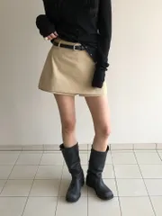 春新商品 当日(※メルカリshop取引では対象外) コットンキュロット コットン スカート パンツ ミニスカート ローライズ 基本ミニ