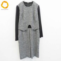 美品□ジュンアシダ□ラグジュアリーなニットワンピース□サックス