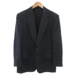 バランタイン BALLANTYNE ヴィンテージ テーラードジャケット シングル 2B サイドベンツ 総裏地 50 千鳥格子柄 グレンチェック ウール 紺 ネイビー カーキ /GV