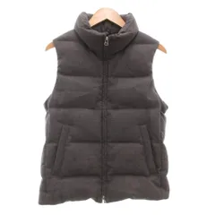 B&Y ユナイテッドアローズ BEAUTY&YOUTH ビューティー&ユース サキソニー ダウンベスト M ジップアップ ウール グレー /AE
