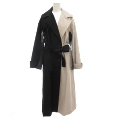 ユナイテッドトウキョウ UNITED TOKYO スタンドカラー2WAYトレンチコート 2 ロング バイカラー ベルトリボン ベージュ 黒 ブラック 143158001 /GV