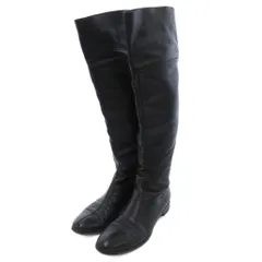 セルジオロッシ Sergio rossi ロングブーツ レザー 36 ブラック /UO