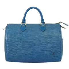 本物 ルイヴィトン LOUIS VUITTON LV スピーディ 30 エピ レザー ミニ ボストンバッグ ハンドバッグ トレドブルー M43005 ビトン バッグ 中古・