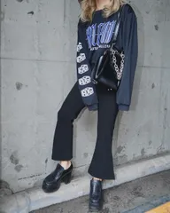 ADG BLUE LOGO SLEEVE L/S TOPS（black）