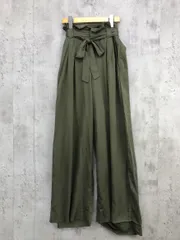 BANANA REPUBLIC バナナリパブリック ハイウエスト タック ベルト ワイド パンツ size6 /カーキ  ■◇ レディース