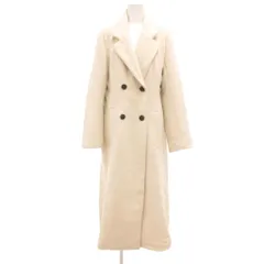 フレイアイディー FRAY I.D 22SS ダブルコート ロング丈 F アイボリー系 /UO