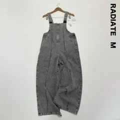 新品☆RADIATE ラディエイト☆フロントジップデニムサロペット M ケミカルウォッシュ