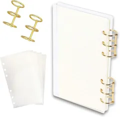 pikake bay アクリル バインダー A6 貯金 韓国 家計 管理 リフィル 6穴 現金 透明 (クリア,  A6)