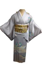 美品 正絹 振袖セット 振袖 袋帯 重ね衿 帯揚げ 帯締め 着付け小物