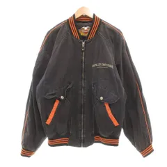 ハーレーダビッドソン HARLEY DAVIDSON モーターサイクル ジャケット ロゴ刺繍 M ブラック /UO