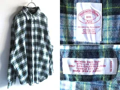 Brooks Brothers 346 ブルックスブラザーズ コットン チェックシャツ ネルシャツ BDシャツ XXL ネイビー グリーン ホワイト 特大サイズ