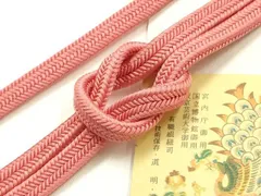 平和屋着物●極上　有職組紐道明　帯締め　冠組　真朱色　宮内庁御用　国立博物館御用　東京芸術大学御用 　逸品　AABF9298ay