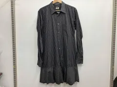 COMME des GARCONS HOMME PLUS コムデギャルソンオムプリュス ブロード ストライプ フレアブラウス PL-B001 Sサイズ ブラック AD2023