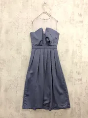 laboratory work ラボラトリーワーク ノースリーブ ビスチェ風 セミロング 結婚式二次会 ドレス ワンピース sizeM/ブルー系 ■■ レディース