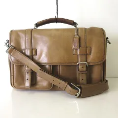コーチ COACH オールドコーチ 5241 バッグ 2Way オールレザー ビジネスバッグ ブリーフケース ブラウン レア 希少