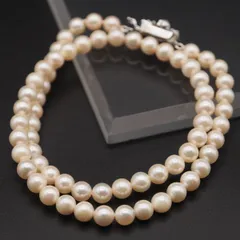 M126 あこや真珠 6.3mm珠 パール SILVER刻印 ネックレス デザイン シルバー 6月誕生石