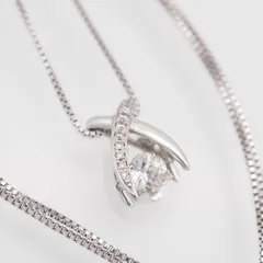 M056 Crossfor クロスフォー CF SILVER925刻印 ペンダント ネックレス ダイヤモンド風 ダンシングストーン デザイン シルバー