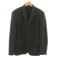 ポロ バイ ラルフローレン Polo by Ralph Lauren テーラードジャケット シングル ストライプ柄 カシミヤ混 42R チャコールグレー 6843905/24 /YT