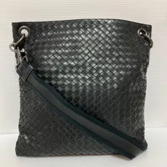 ボッテガヴェネタ BOTTEGA VENTA イントレチャート ショルダーバッグ　黒　ブラック