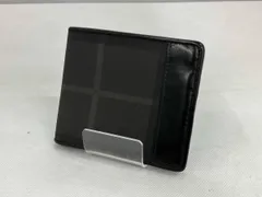 BURBERRY バーバリー　二つ折り財布　ブラック　チェック柄　レザー