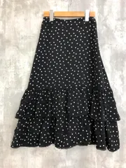 美品 LODISPOTTO ロディスポット ドット プリンセス ティアード スカート sizeM/黒 ■◇ レディース