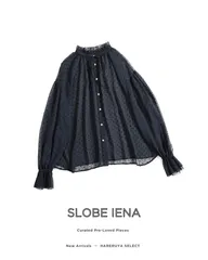 267y*美品 SLOBEIENA スローブイエナ 2WAYドット楊柳ブラウス