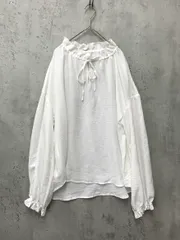 美品 unclip アンクリップ ポリエステル フリルカラー ブラウス シャツ sizeF/オフホワイト ■◇ レディース