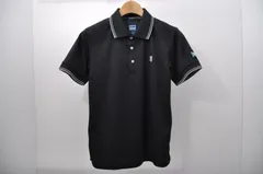 中古 メンズ アドミラルゴルフ Admiral Golf 半袖ポロシャツ M 黒 ブラック シンプル