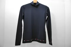 中古 レディース キャロウェイ Callaway 長袖シャツ S 紺 ネイビー ハイネック ストレッチ シンプル　インナー