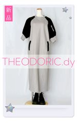 340.신품 태그 첨부 THEODORIC.dy MA-1 전환 원피스 프리 사이즈 블랙 정가 20000엔 원피스 MA-1