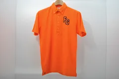 中古 メンズ フィラゴルフ FILA GOLF 半袖ポロシャツ M オレンジ ボタンダウン