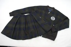 中古 レディース パーリーゲイツ PEARLY GATES セットアップ 0(S) 紺×緑系 チェック 秋冬