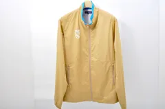 中古 メンズ 23区ゴルフ 23区GOLF ブルゾン L ベージュ 長袖 フルジップ 銀色裏地 シンプル